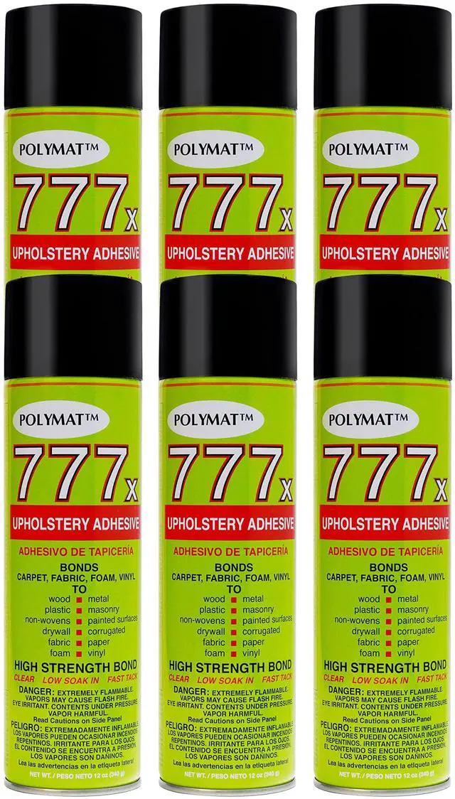 Main image of QTY6 777 Fast TACK Foam Fabric Box Carpet Upholstery Spray Glue Adhesive