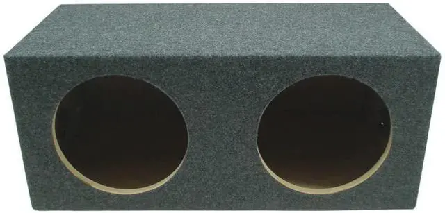 Alt view image 2 of 4 - Car Audio Dual 10" Sealed Subwoofer Rear Angle Sub Box Enclosure 3/4" MDF Wood