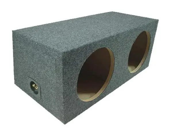Alt view image 4 of 4 - Car Audio Dual 10" Sealed Subwoofer Rear Angle Sub Box Enclosure 3/4" MDF Wood