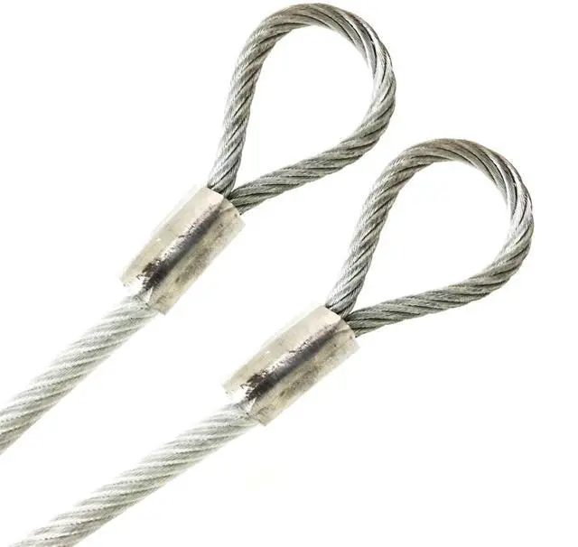 Main image of AT, Clear Vinyl Coated 4.76mm (3/16 inch) Braided Steel Security Cable Double Looped Ended (105 inches, Clear)