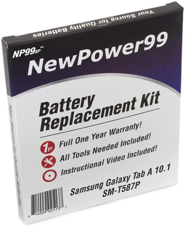 Main image of Battery Replacement Kit with Battery, Instructions and Tools for Samsung Galaxy Tab A 10.1 SM-T587P