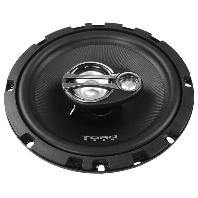 Alt view image 2 of 6 - Toro Audio F6 6.5 3-Way Coaxial Car Speakers | High-Efficiency 120W Peak / 60W RMS Pair, 13mm Tweeters, Ferro Fluid Design, Butyl Rubber Surround, Poly-Mica Cones, Easy Fit Upgrade