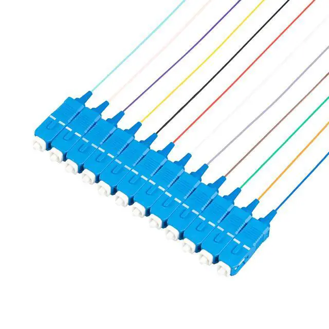 Alt view image 3 of 3 - 12 Fiber 900um Fiber Optic Pigtail, Corning SMF-28 Singlemode 9/125um Ultra Optical Fiber, OS1/OS2 Compatible (3 Meter / 9.84 Feet,SC/U 4 Pack)