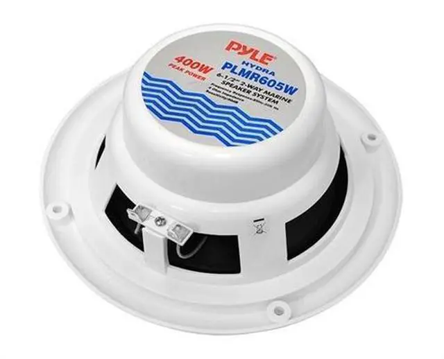 Alt view image 3 of 6 - 4 X New PLMR605W 400W 6.5" Dual Cone 2-Way Full Range White Marine Boat Yacht Speakers System - Mesh speaker Grills - 2 Pairs