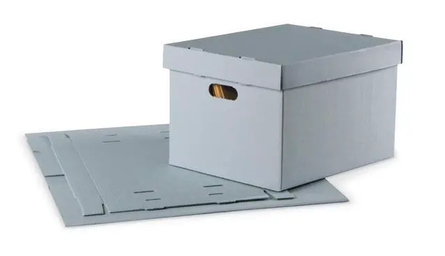 Alt view image 2 of 2 - Blue Record Storage Carton 12W x 15L x 10" H (5-Pack)