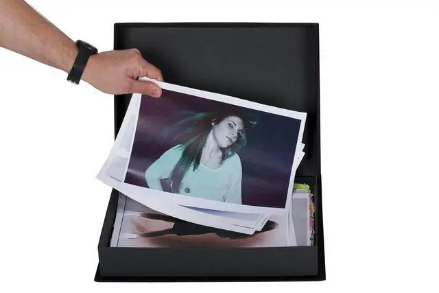 Alt view image 2 of 6 - Eternity Archival Clamshell Photo Storage Box, Black - 13"x19", 2 Pack - For Storing Artwork, Photos & Documents, Deluxe Acid-Free, Sturdy & Lined With Archive-Quality Paper