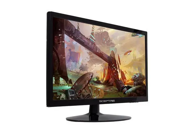 Alt view image 3 of 5 - 22 Inch LED Monitor 1080p 75Hz 99% sRGB Build-in Speakers HDMI x2 VGA, Machine Black