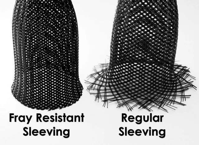 Alt view image 3 of 3 - 1.25" Industrial Fray Resistant Braid Sleeving Expandable Flexible Cable Mesh Sleeve - 100 Feet - Black