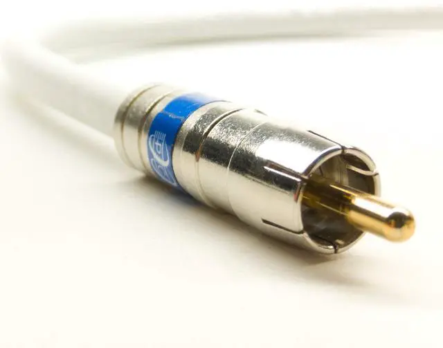 Main image of INTL - RCA Audio Cable, Bare Copper 18 AWG Solid Core Center Conductor, Gold Plated Pin, Brass Fittings, Bi-Shield 60% Braid 100% Foil, Custom Cut and Assembled in USA (150 feet, White)