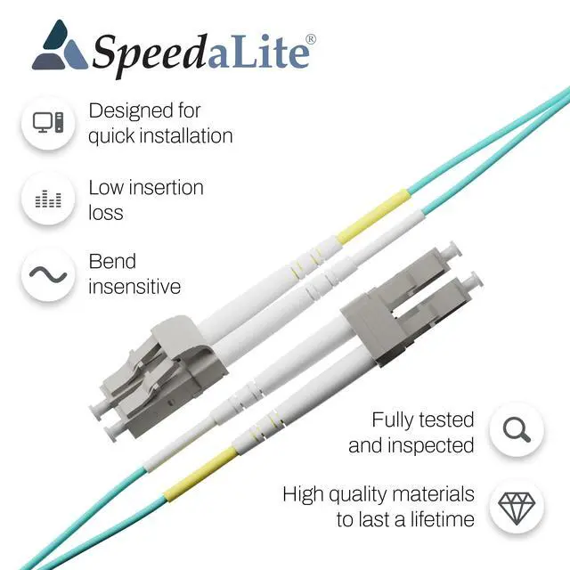 Alt view image 5 of 6 - 30M LC-LC Fiber Patch Cable OM4 Multimode Duplex 100Gig OFNR, 30 Meter