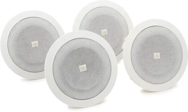Main image of Professional 8124 Full-range 4-inch In-Ceiling Loudspeaker, White. Pack of 4