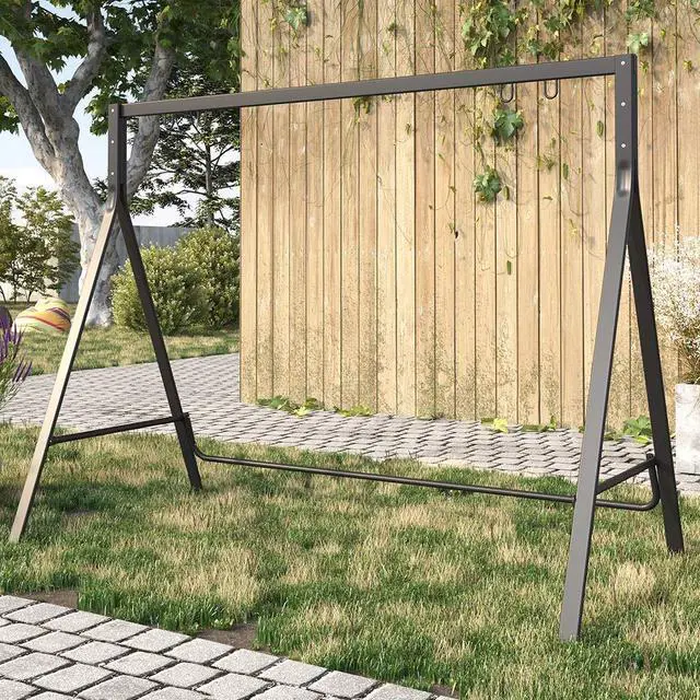 Main image of Metal Outdoor Porch Swing Stand - Outdoor Heavy Duty Swing Frame for 4 Ft. or 5 Ft. Swings, Perfect for Patio, Yard and Garden