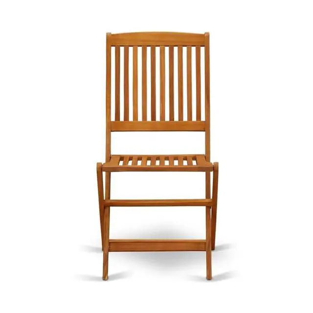 Alt view image 5 of 6 - BCMCWNA Cameron Foldable Patio Dining Chairs - Acacia Wood, Set of 2, Natural Oil