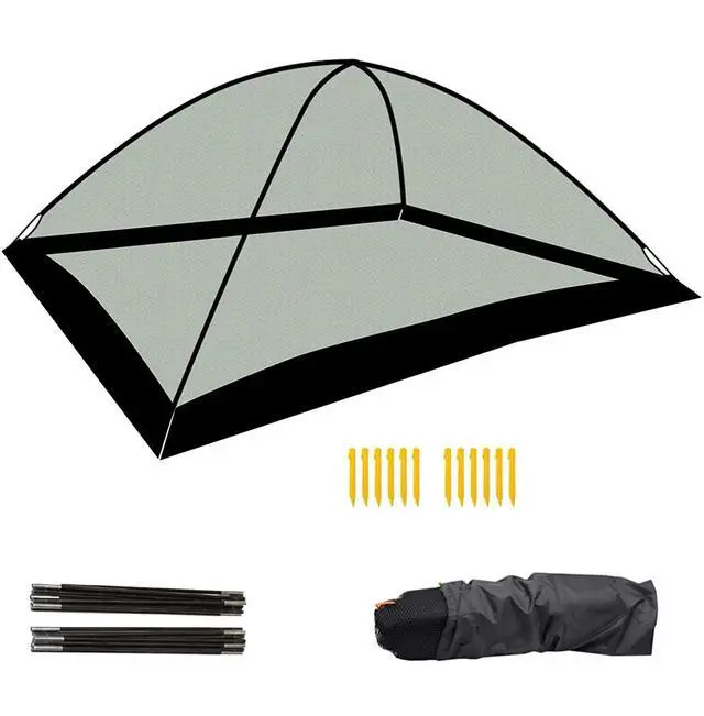 Alt view image 3 of 3 - EasyPro PCT1317 Heavy Duty Deluxe Pond and Garden Cover Protective Tent Dome Netting | 13 x 17 ft | 3/8 Mesh | Protection from Debris | Sturdy Poles and Zipper Included | UV Resistant