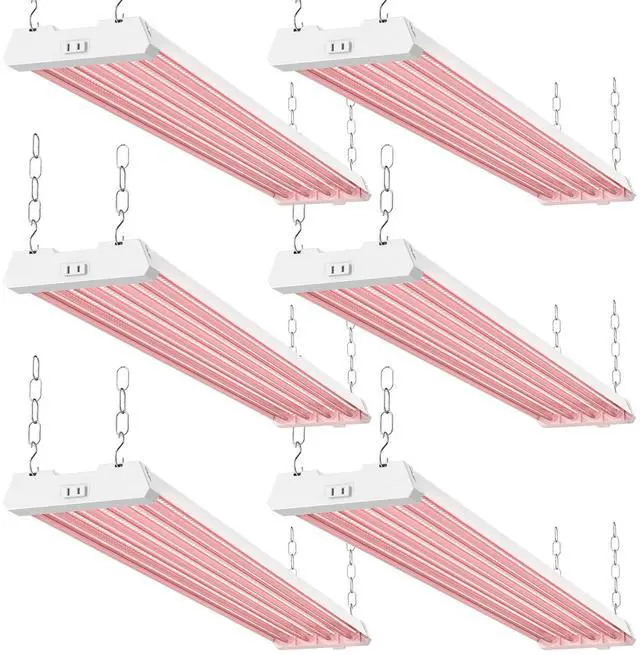 Main image of Sunco 6 Pack Grow Lights for Indoor Plants LED, 4FT Grow Light for Greenhouse, 80W, Full Spectrum, Integrated Suspended Fixture, Linkable, Plug in, for Seedlings, Vegetables, Flowers