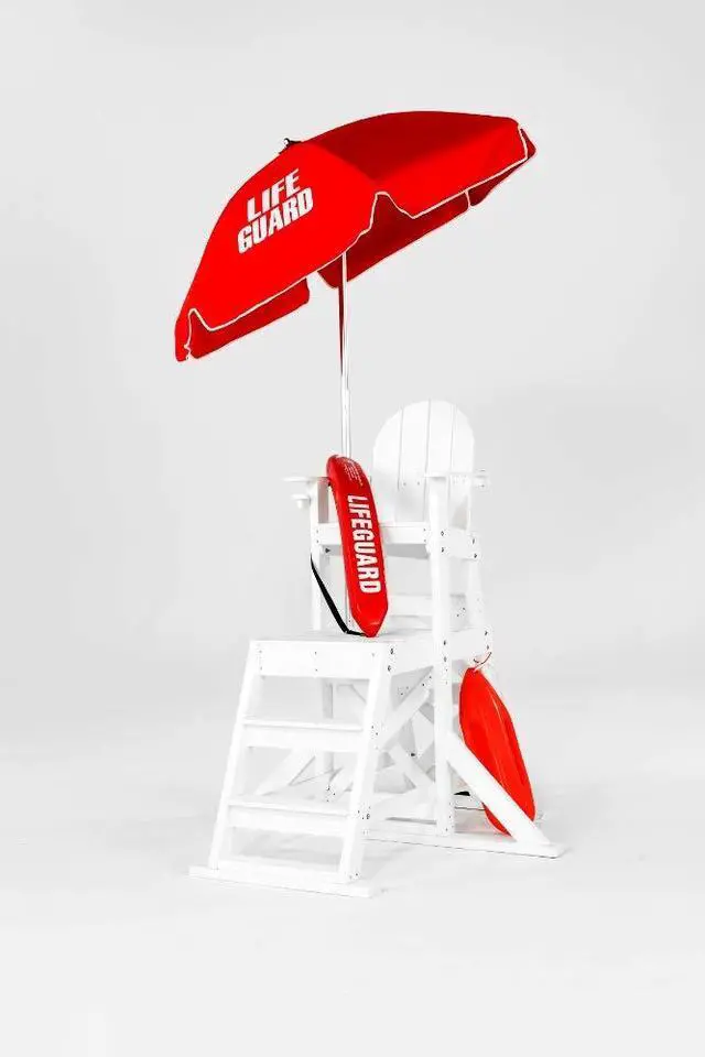 Alt view image 2 of 6 - Frankford Heavy Duty Vinyl Lifeguard Umbrella