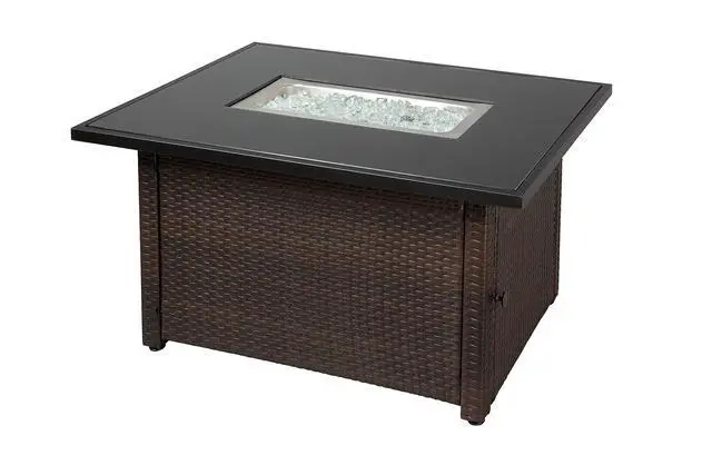 Alt view image 2 of 6 - GAD17400SP Rectangular Outdoor Gas, Brown/Black Fire Table, Multi Color