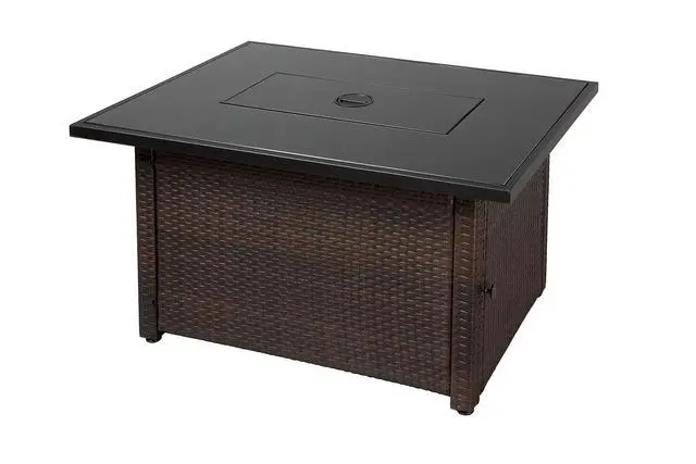 Alt view image 3 of 6 - GAD17400SP Rectangular Outdoor Gas, Brown/Black Fire Table, Multi Color
