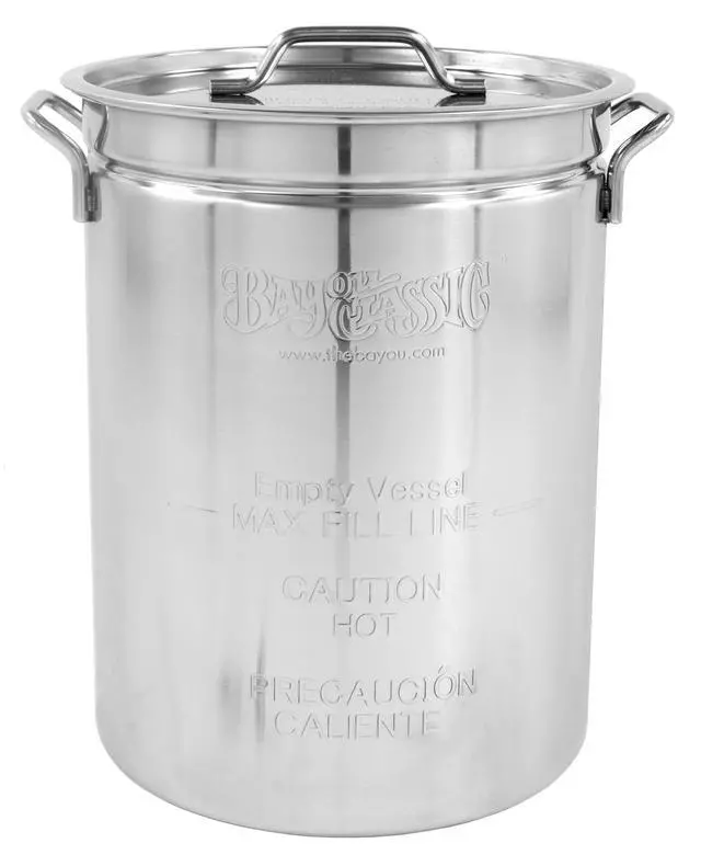 Alt view image 2 of 6 - 1118 32-qt Stainless Turkey Fryer Features Vented Lid Perforated Poultry Rack 12-in Stainless Fry Thermometer 2-oz Seasoning Injector