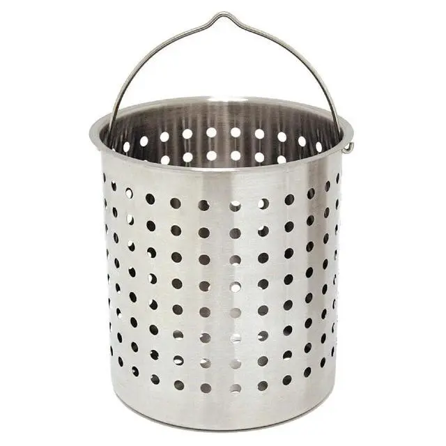 Alt view image 4 of 6 - 1118 32-qt Stainless Turkey Fryer Features Vented Lid Perforated Poultry Rack 12-in Stainless Fry Thermometer 2-oz Seasoning Injector