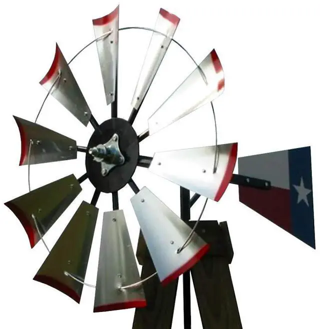 Main image of 30-inch Windmill Head w/Texas Flag Tail & Instructions to Build an 8-Foot Tall Windmill