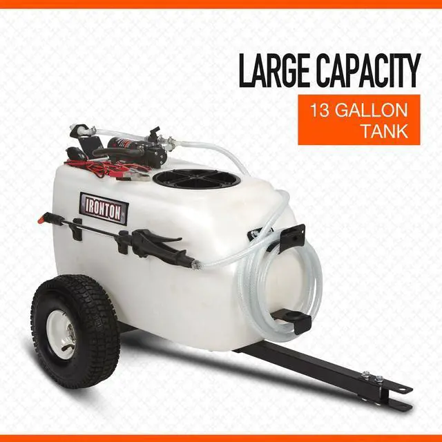 Alt view image 2 of 6 - Tow-Behind Trailer Broadcast and Spot Sprayer - 13-Gallon Capacity, 1 GPM, 12 Volt DC