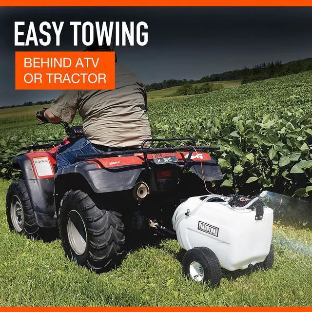 Alt view image 5 of 6 - Tow-Behind Trailer Broadcast and Spot Sprayer - 13-Gallon Capacity, 1 GPM, 12 Volt DC