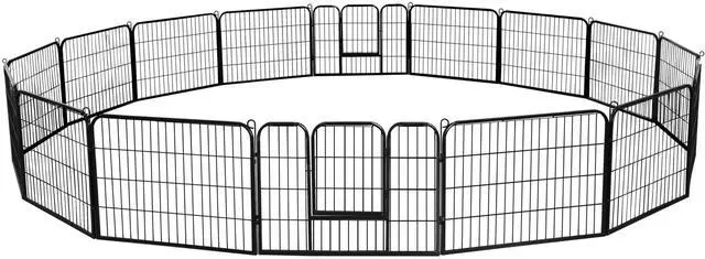 Main image of Decorative Garden Fence - 24in x 43ft Rustproof Folding Fencing Landscape Patio Flower Bed Animal Barrier Border for Dog Outdoor Fences Black
