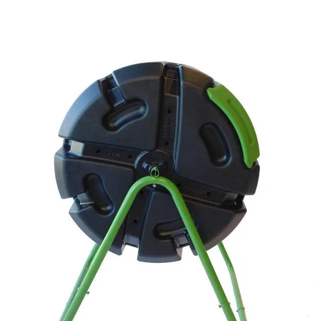 Alt view image 2 of 6 - HOTFROG 37-Gallon Dual-Chamber Tumbling Composter, Black/Green (HF-DBC4000) - UV-Inhibited, BPA-Free, Compost Bin for Garden, Easy-Turn Barrel with Aeration Vents