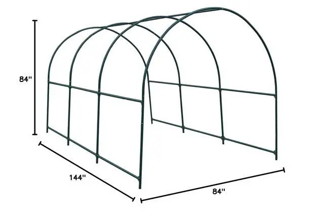 Alt view image 6 of 6 - Greenhouse Replacement Frame for 12'X7'X7' Larger Hot Garden House, Support Arch Frame Climbing Plants/Flowers/Vegetables (12'X7'X7')