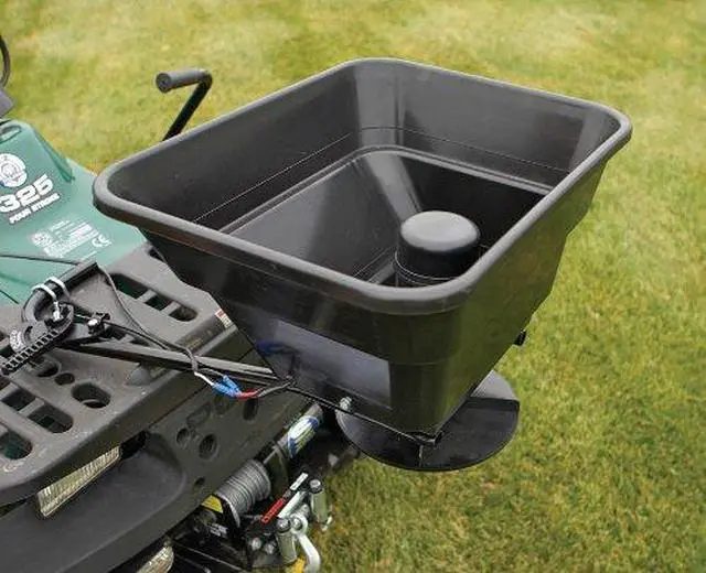 Alt view image 2 of 4 - 12-Volt ATV/UTV Broadcast Spreader, 80-lbs Capacity, Lawn and Garden Seed Spreaders with Rain Cover