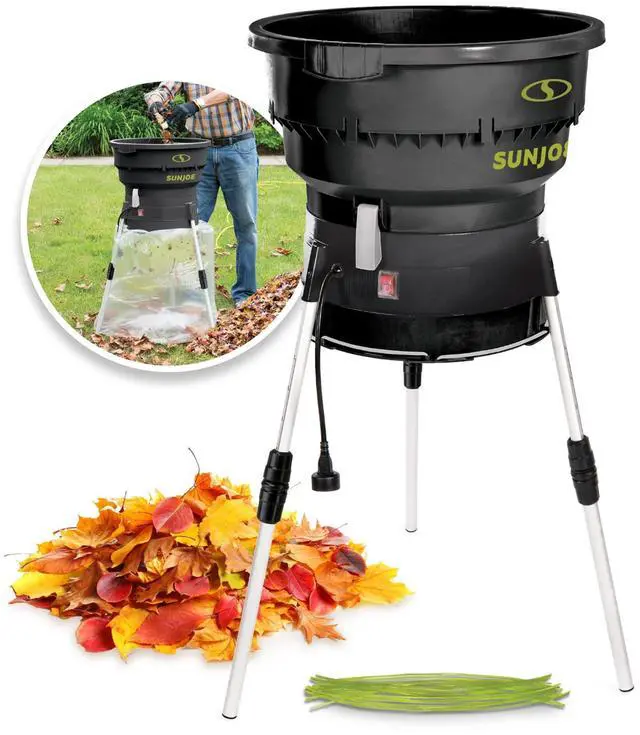 Main image of Corded Leaf Mulcher Shredder with Adjustable Control Dial, 8,000 RPM, 13-Amp Motor - Portable Electric Mulching and Shredding Machine for Lawn Care, SDJ616