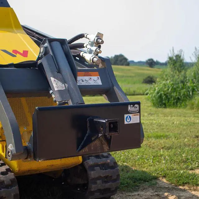 Alt view image 2 of 6 - Mini Skid Steer Receiver Hitch Mount Plate, 1/4" Thick Toro Dingo Quick Tach Mount Plate, 2" Receiver Hitch, Weld-On or Bolt Surface