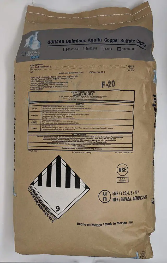 Alt view image 4 of 4 - Copper Sulfate Mini Crystals 50lb Bag - EPA