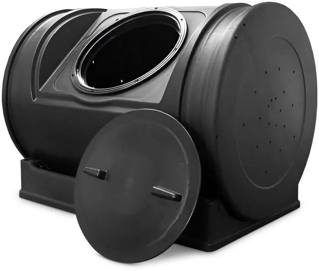 Main image of Compost Wizard Jr 7 Cubic Feet Outdoor Home Garden Compost Bucket Storage Container with Carrying Handles, Black