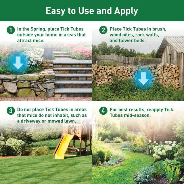 Alt view image 3 of 6 - Tick Control Tubes for Yards; Protects 1/4 Acre from Ticks; No Spray, No Granules, No Mess; Environmentally Friendly Alternative to Spray & Repellent