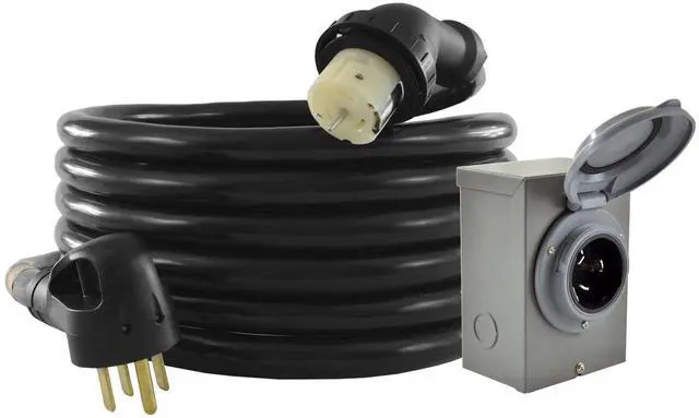 Main image of GIB1450-025 Duo-Rain Seal 50Amp Power Inlet Box and Temp Power Cord Combo Kit, 25 Feet