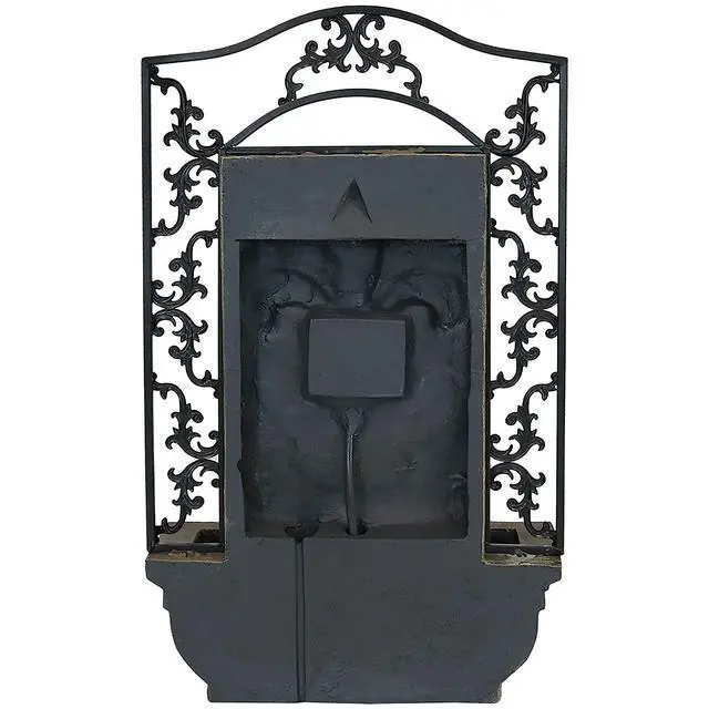 Alt view image 4 of 6 - Sunnydaze French Lily 33" Outdoor Wall Water Fountain with Pump - Florentine - Electric