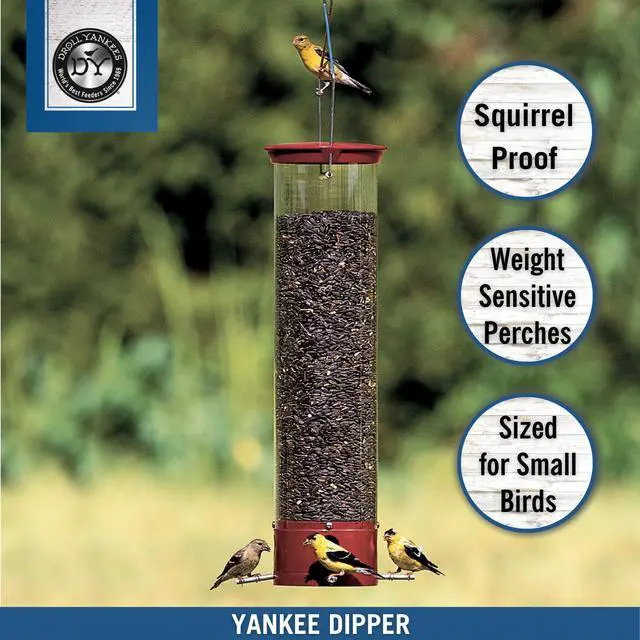 Alt view image 2 of 6 - YCPD-90M Yankee Dipper Bird Feeder, 5 lb, Burgundy