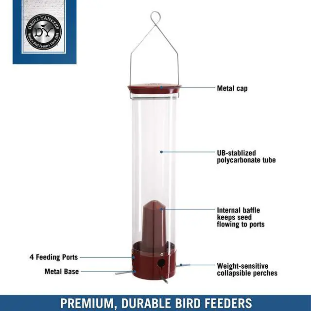 Alt view image 6 of 6 - YCPD-90M Yankee Dipper Bird Feeder, 5 lb, Burgundy
