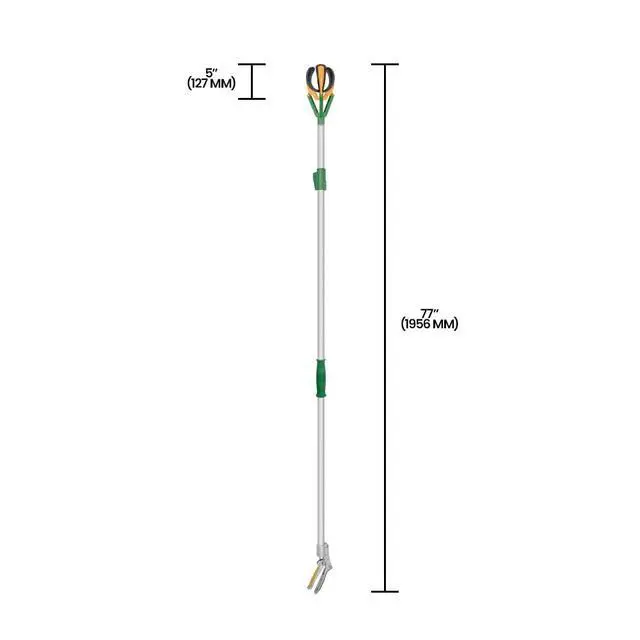 Alt view image 5 of 6 - ZL6146B Long Reach Telescopic Fruit Harvester and Picker, 10-Feet Extension, Gray