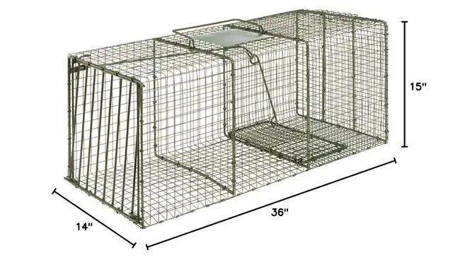 Alt view image 2 of 2 - Heavy Duty X-Large Cage Trap, 36X15X14