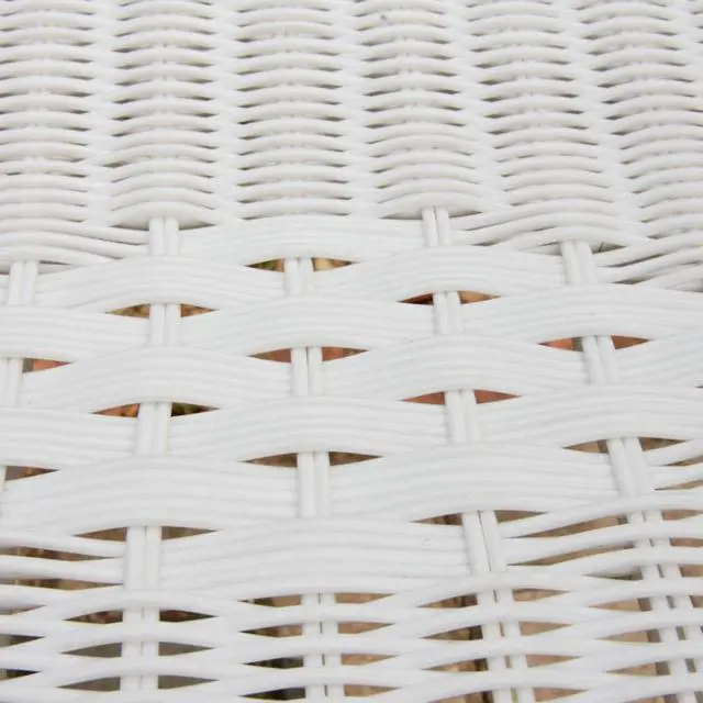 Alt view image 4 of 6 - Wicker Lane Outdoor White Wicker Patio Furniture End Table