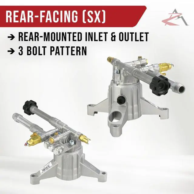 Alt view image 4 of 6 - OEM AR 2600 psi Power Pressure Washer Water Pump | Fits Troy-Bilt 020344, 020344-0