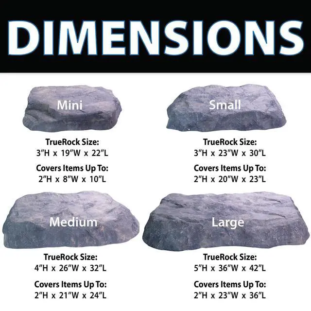 Alt view image 5 of 6 - CrystalClear TrueRock Outdoor Faux Flat Rock Cover, Artificial Landscape Enclosure, Fake Decorative Landscaping Fiberglass Protection Lid, Realistic Natural Texture, Sand Stone, Medium Size