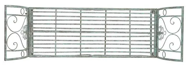 Alt view image 5 of 6 - Outdoor Collection Adina Victorian Antique Dark Green Wrought Iron 51-inch Wide Garden Bench