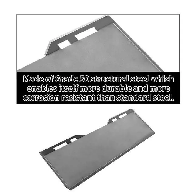 Alt view image 4 of 6 - 3/8" Quick Tach Mount Plate Attachment Skid Steer Loader Compatible with Kubota and Bobcat Skid Steers and Tractors