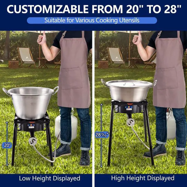 Alt view image 2 of 6 - ARC 200,000BTU Propane Outdoor Burner Camp Stove Gas Burner,with Removable Legs,Ideal for Woks, Skillets and Pots