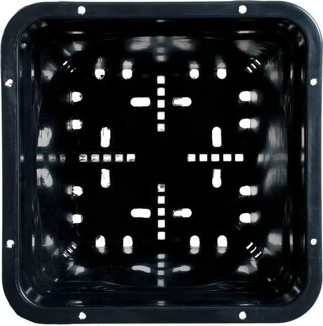 Alt view image 4 of 5 - Active Aqua HG7X7SB, 7" X 7", Black Square Pot (Pack of 50)
