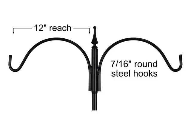 Alt view image 2 of 6 - Bird Feeder Pole Set with Squirrel Baffle & Twister Ground Socket (2 Arm)